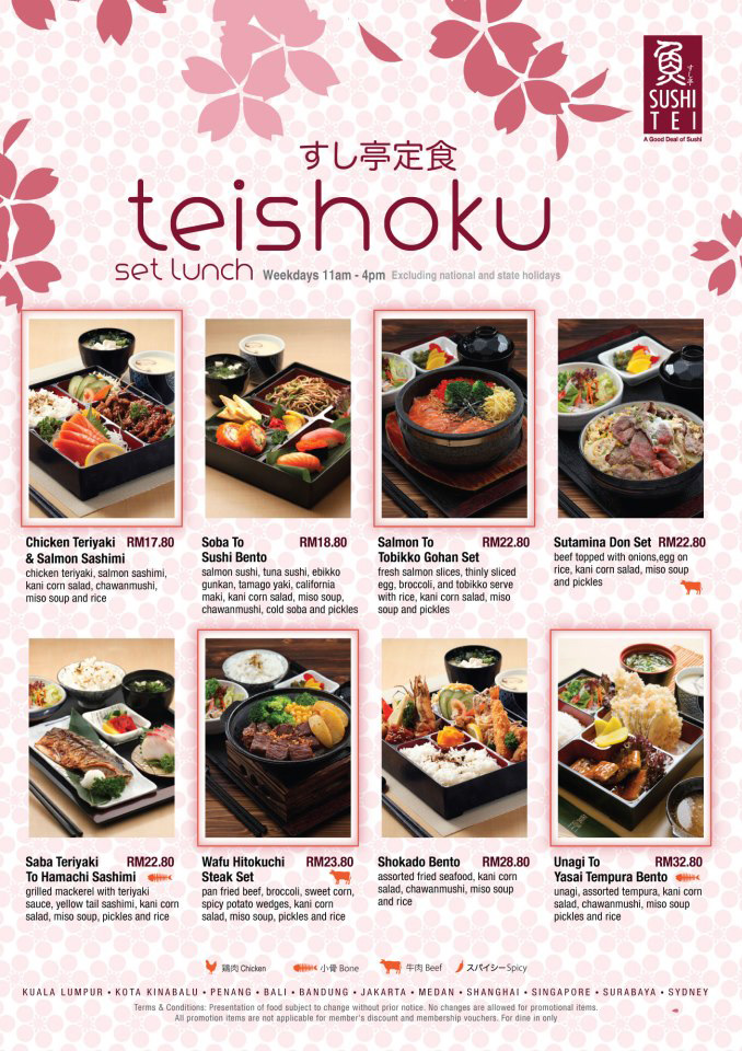 SetiaWalk Retail: Special Offers-Sushi Tei Teishoku Set Lunch